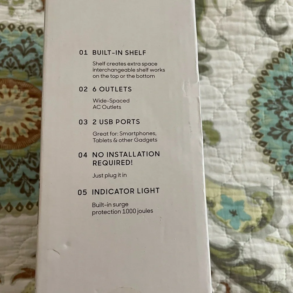 NIB Sharper Image Socket Shelf